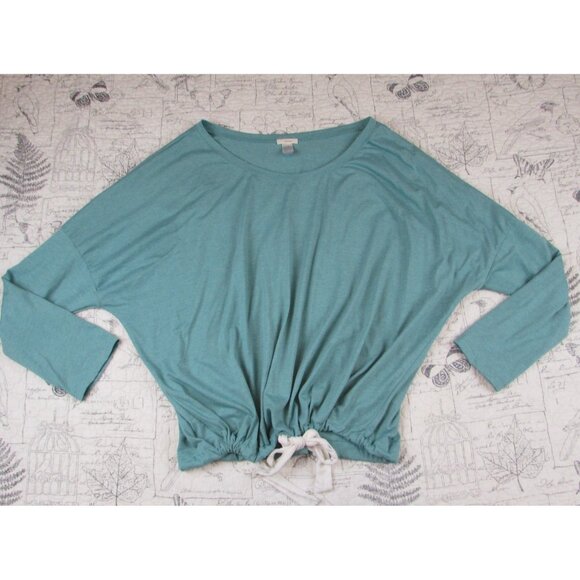 NEW Eberjey Women's Heather Heathered Slouchy Pullover Top Blue Green  Size XL - Picture 1 of 5